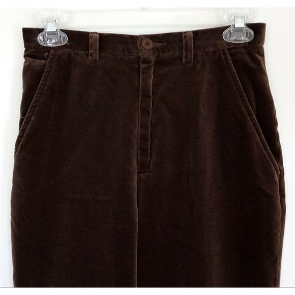 BANANA REPUBLIC Brown Velvet Pants Size 4 - Picture 2 of 3